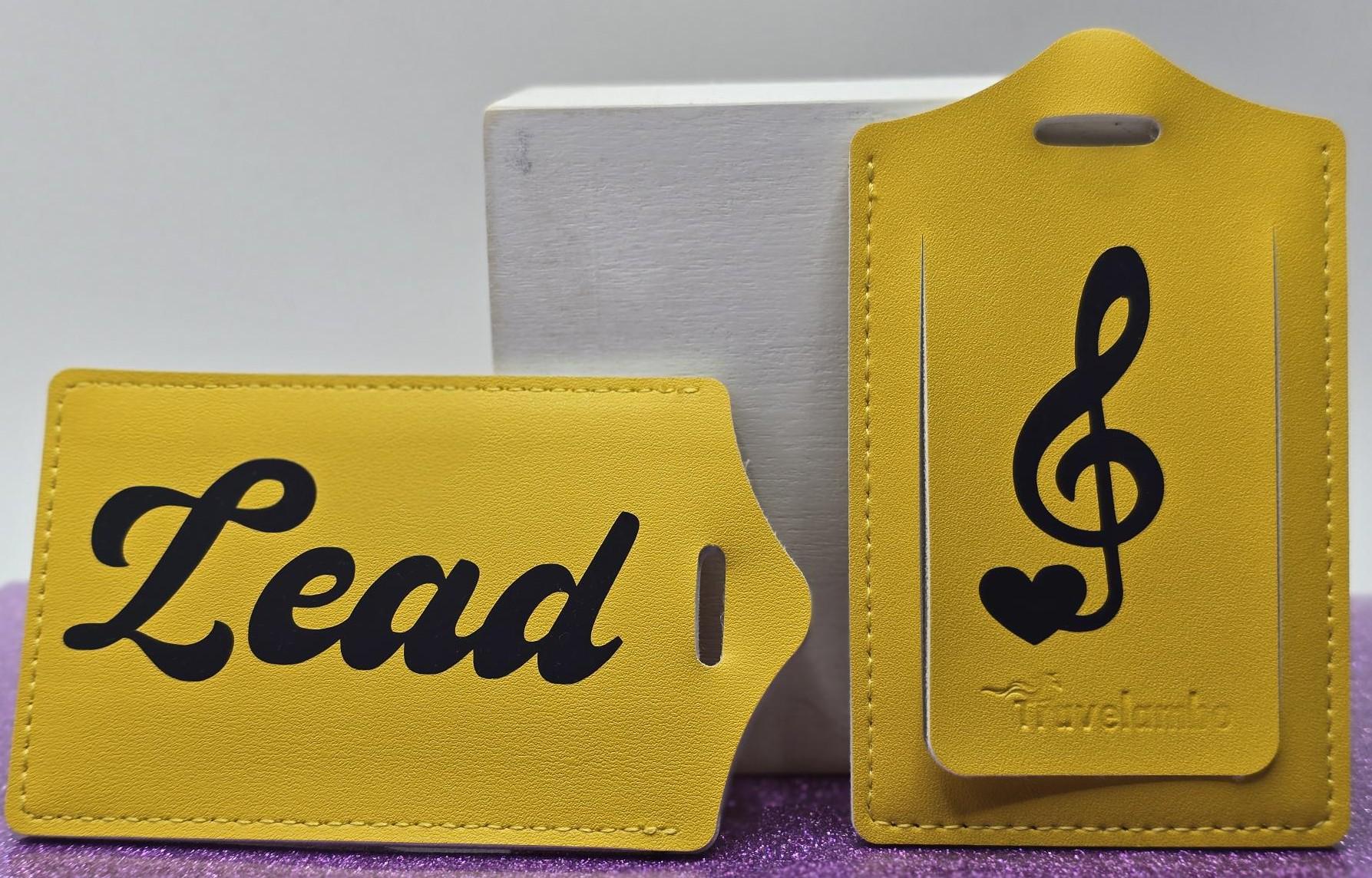 Barbershop lead faux leather luggage tag
