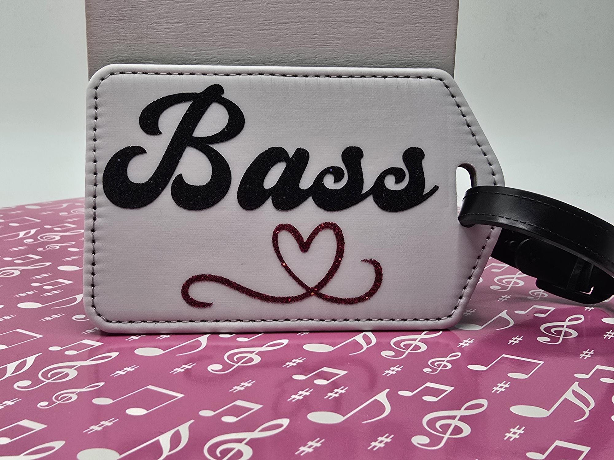 Barbershop bass luggage tag