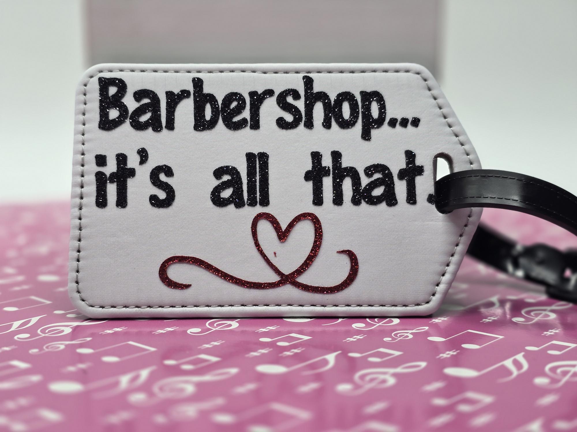 Barbershop its all that luggage tag