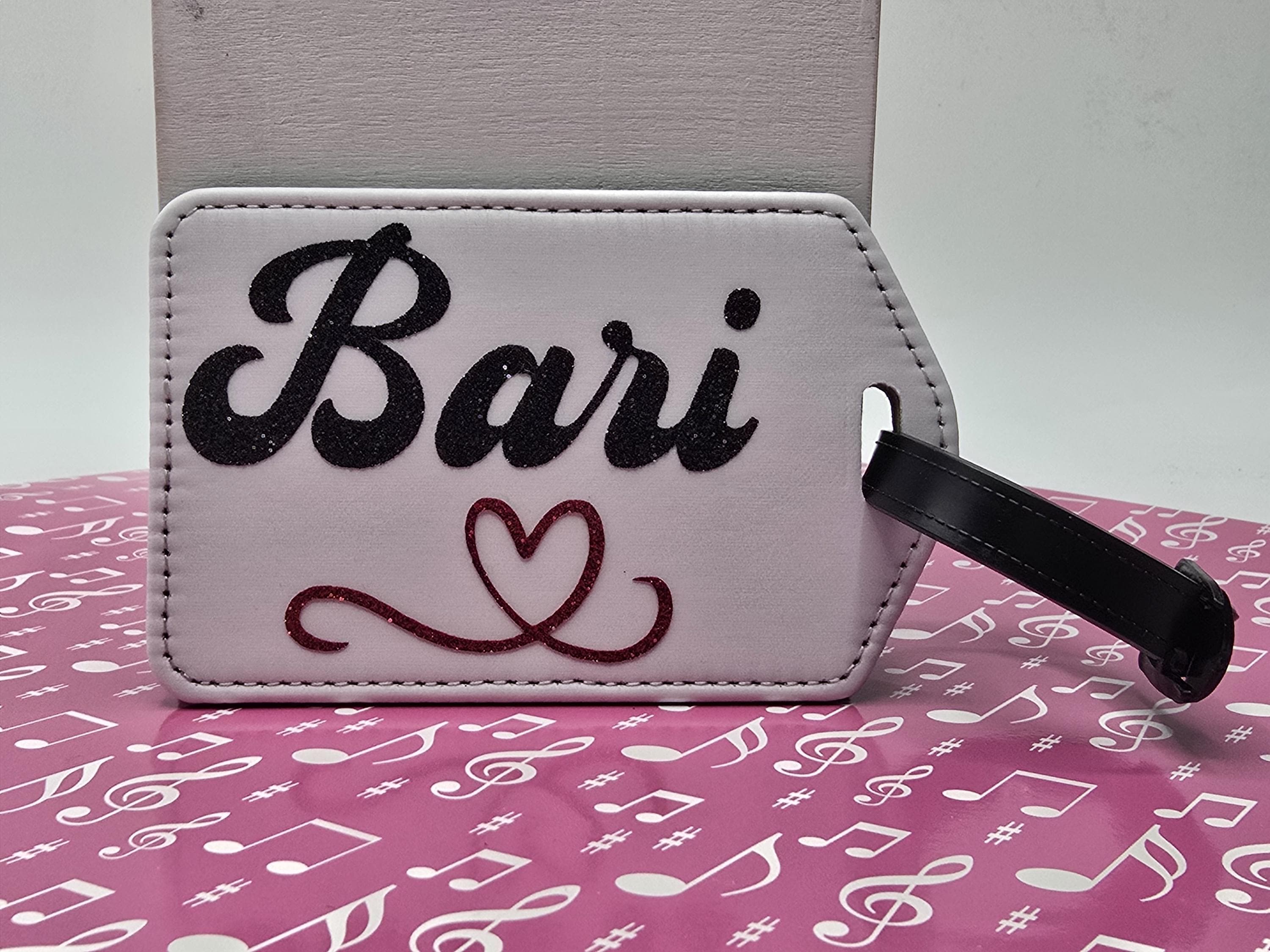 Barbershop baritone luggage tag