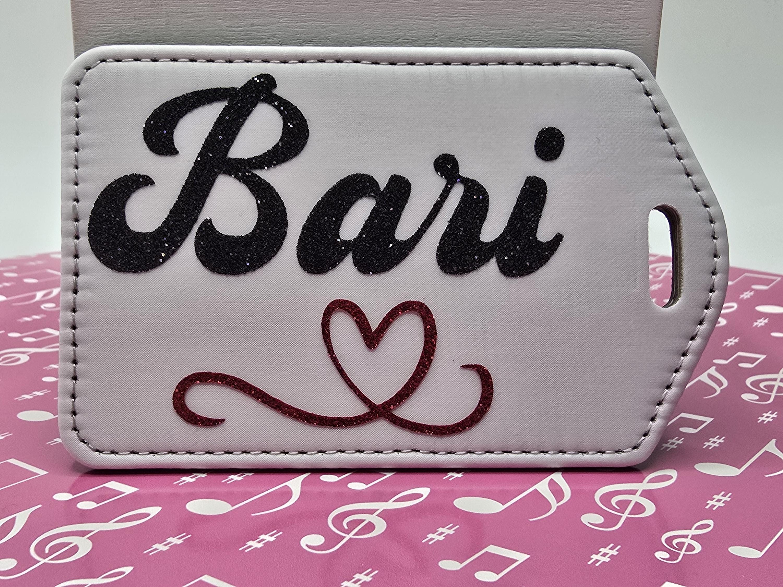 Barbershop baritone luggage tag