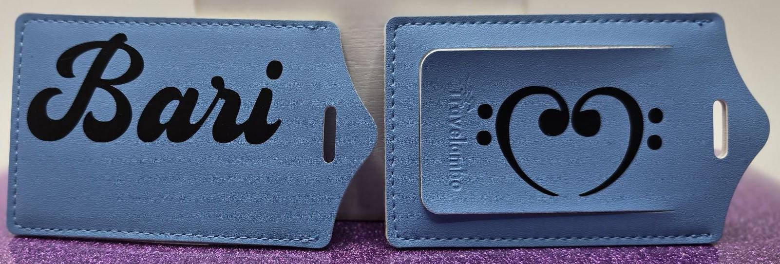Barbershop baritone faux leather luggage tag