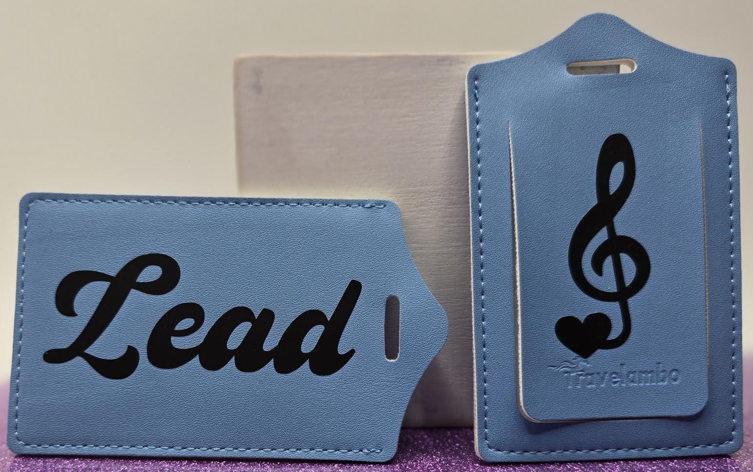 Barbershop lead faux leather luggage tag
