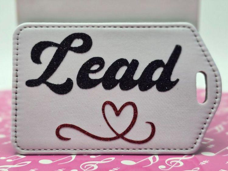 Barbershop lead luggage tag