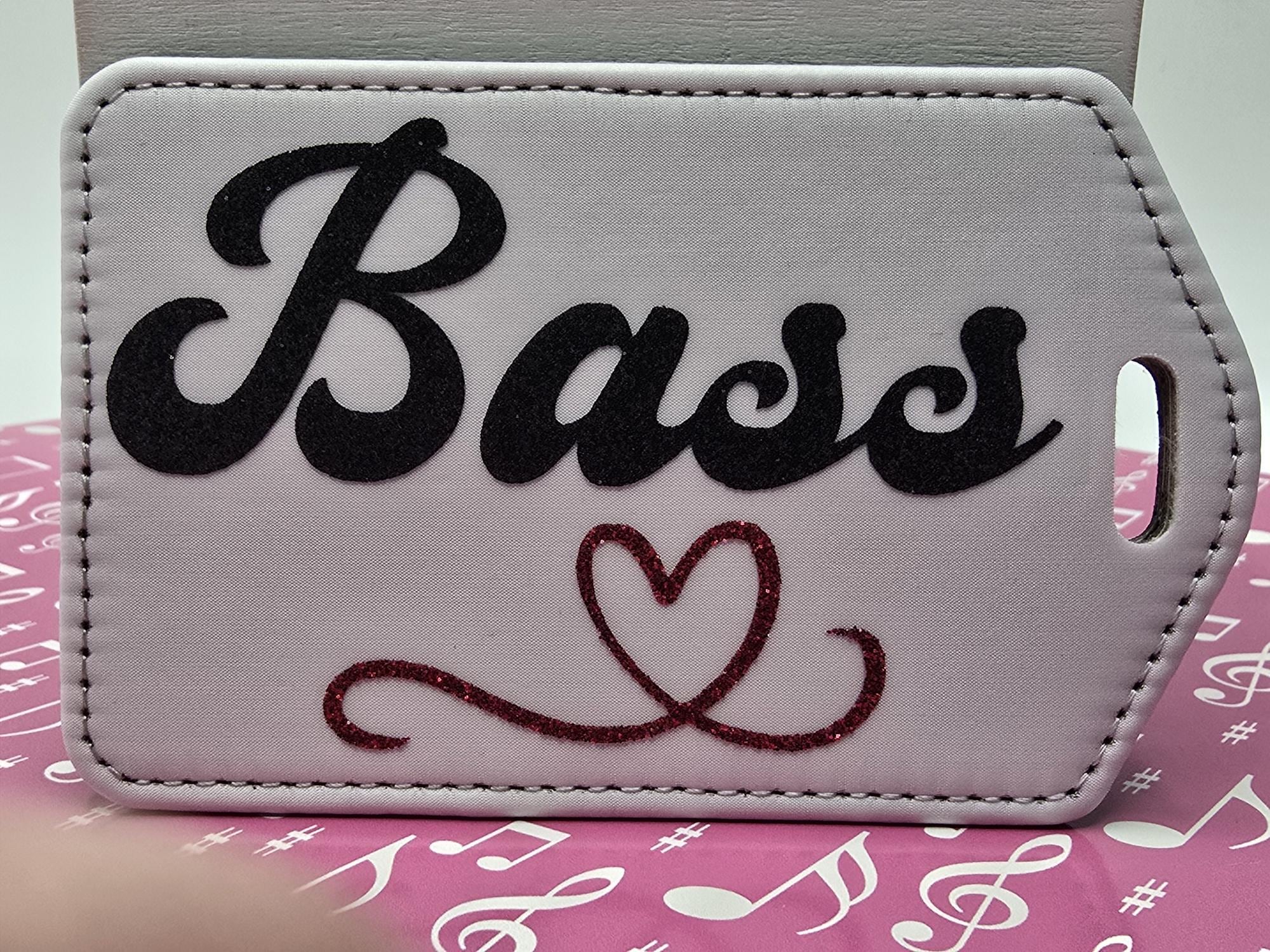 Barbershop bass luggage tag