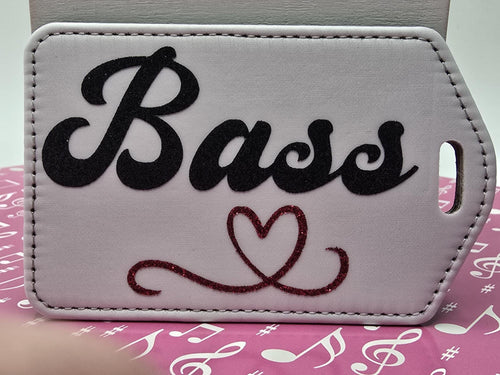 Barbershop bass luggage tag